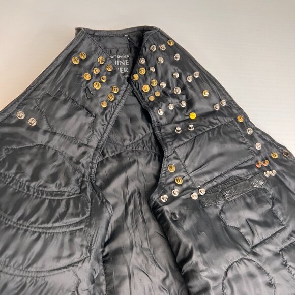 Navarre Vest Men Extra Large Leather Biker Church Collect Patch Pin Rare Core Ex - Picture 8 of 16